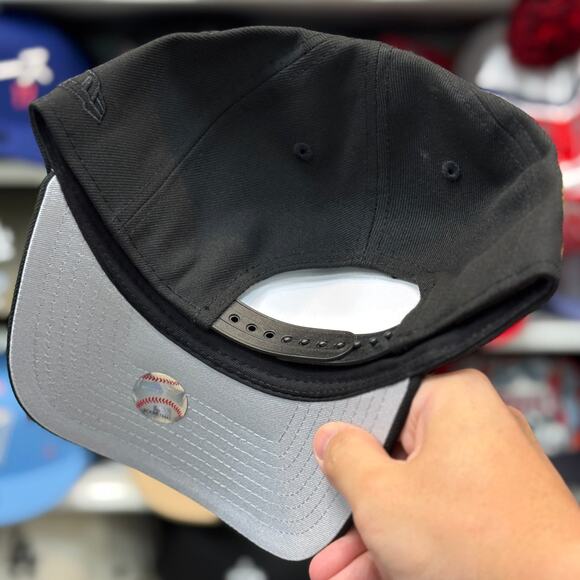 New Era Los Angeles Angels '50th Anniversary' A-Frame 9FORTY Snapback Black/Gold - Picture 4 of 4